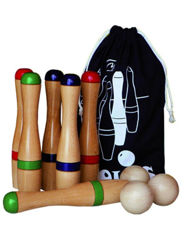 6 BOLOS DE MADERA 24 CM.